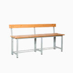 Bancos de madera con respaldo - Imagen 2