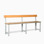 Bancos de madera con respaldo - Imagen 3