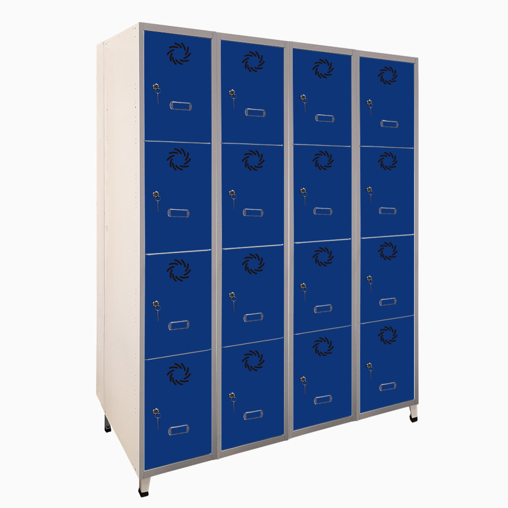 Taquilla soldada con enchufe SC-30/4-E Taquilla con enchufe de 16 puertas (4 columnas de 4)