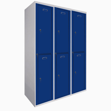 Taquilla metálica multipuerta de 6 puertas (3 columnas de 2)