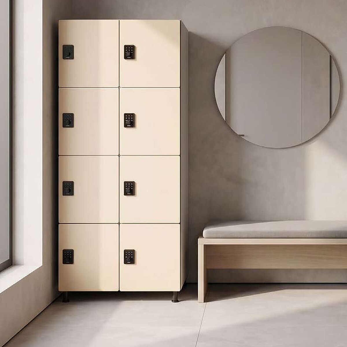 Taquilla fenólica de 8 puertas en 2 columnas Taquilla fenólica de 8 puertas en 2 columnas