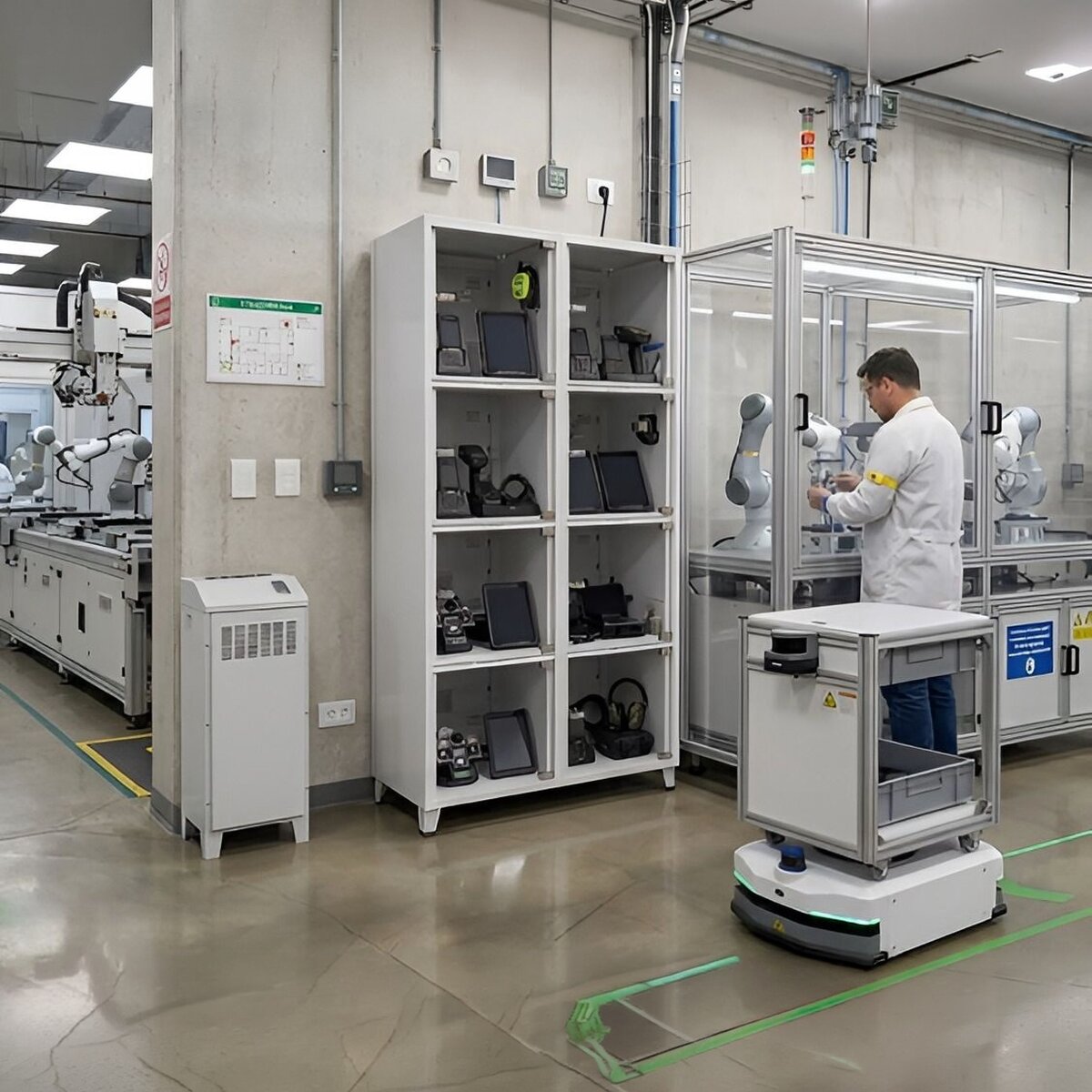 Taquilla inteligente para herramientas y dispositivos en una fábrica Taquilla inteligente para herramientas y dispositivos en una fábrica